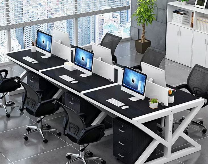 職員辦公桌現(xiàn)代簡約組合工作位